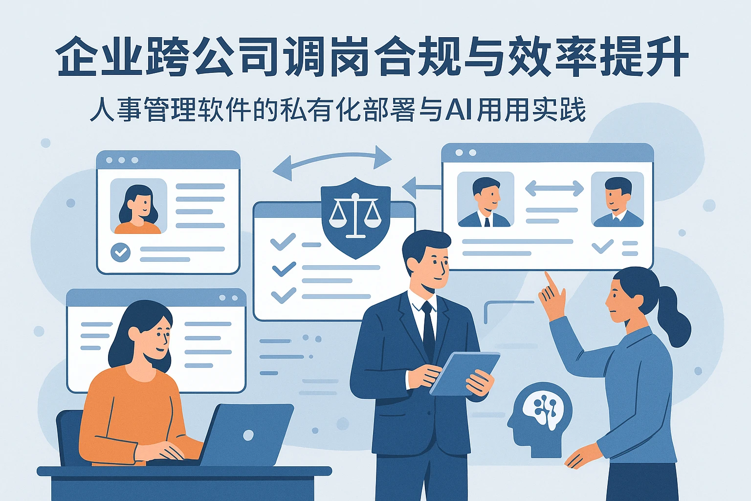 企业跨公司调岗合规与效率提升：人事管理软件的私有化部署与AI应用实践