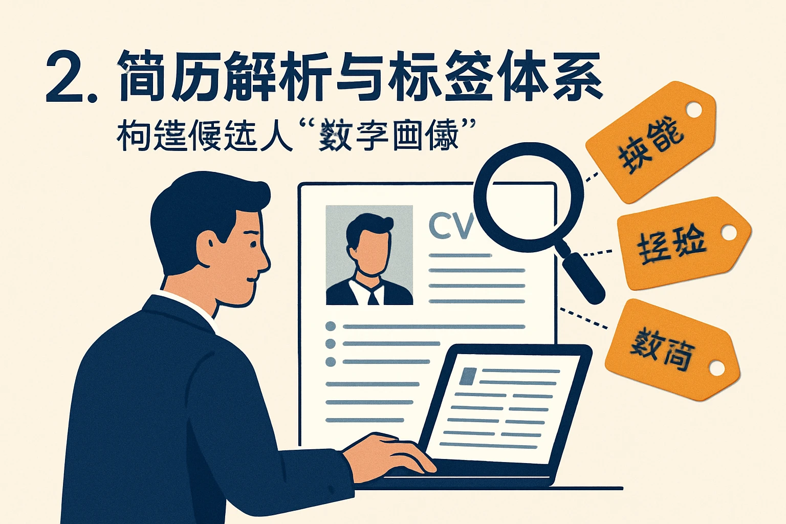 2. 简历解析与标签体系:构建候选人“数字画像”