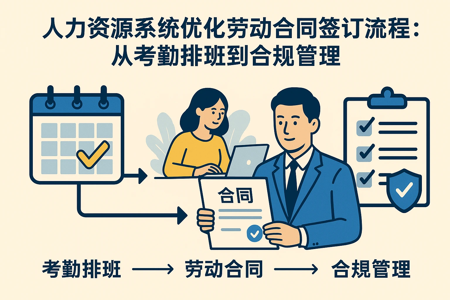 人力资源系统优化劳动合同签订流程:从考勤排班到合规管理
