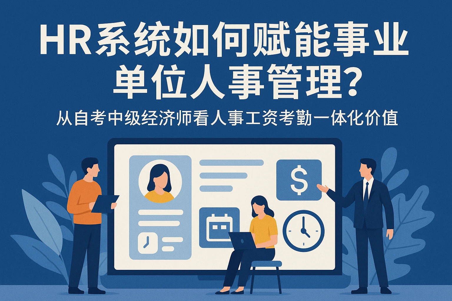 HR系统如何赋能事业单位人事管理？从自考中级经济师看人事工资考勤一体化价值