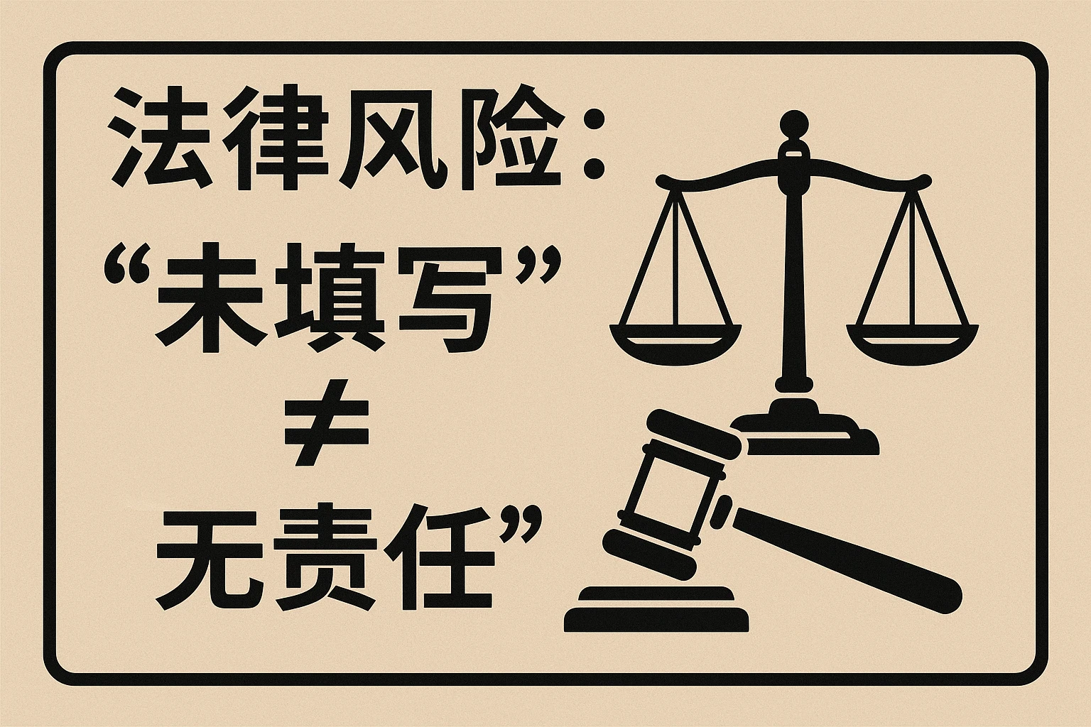 2. 法律风险:“未填写”不等于“无责任”