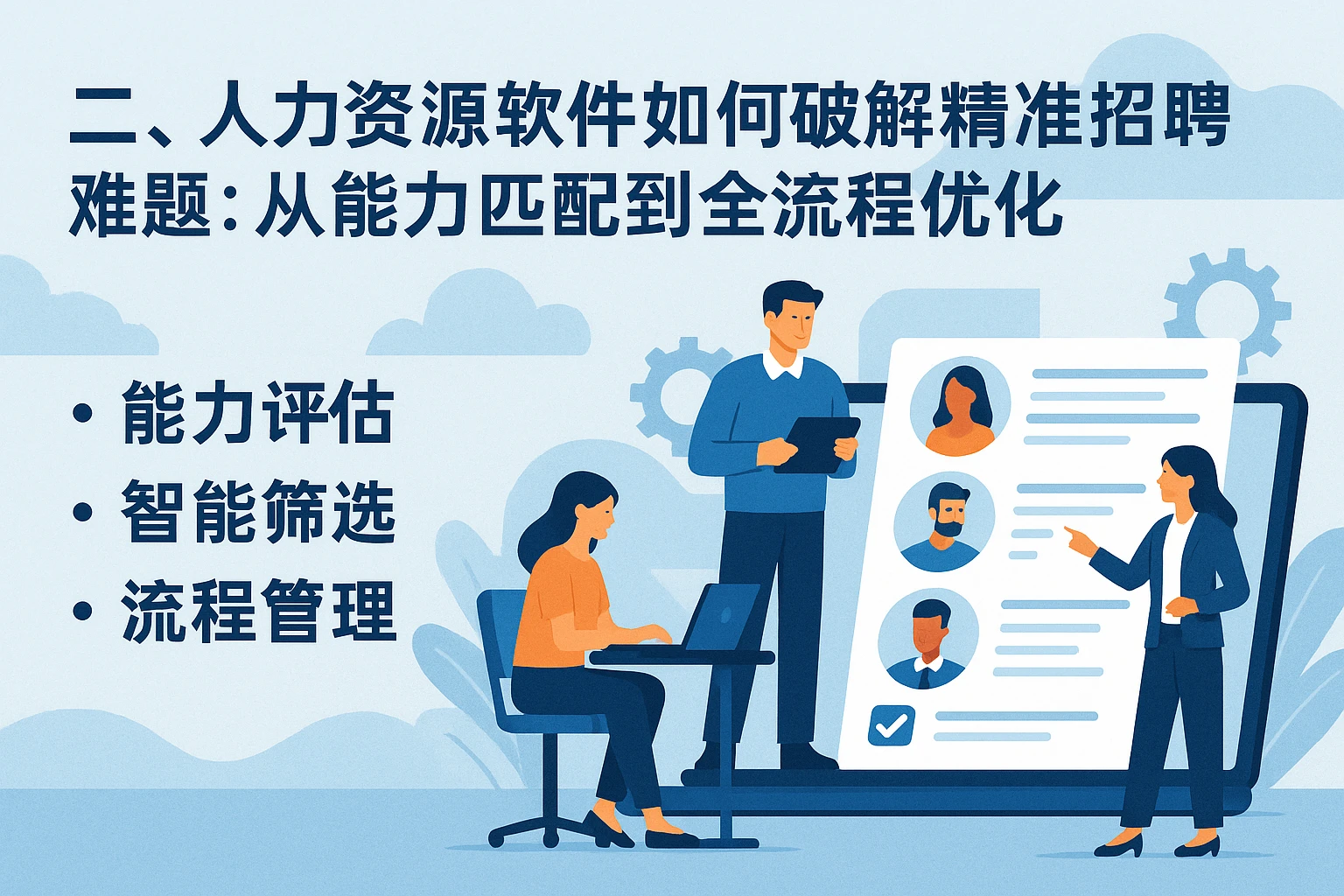 二、人力资源软件如何破解精准招聘难题:从能力匹配到全流程优化