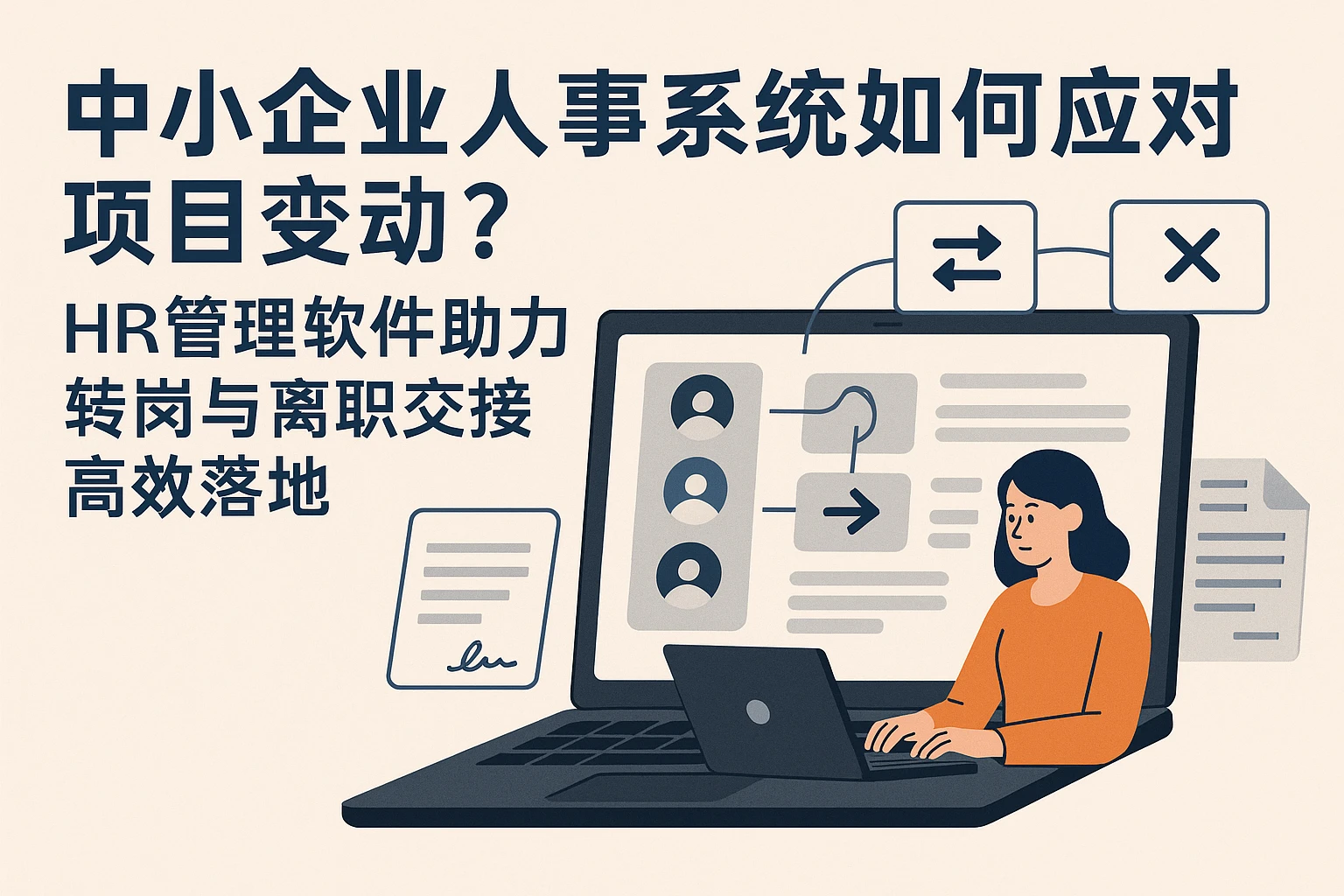 中小企业人事系统如何应对项目变动？HR管理软件助力转岗与离职交接高效落地