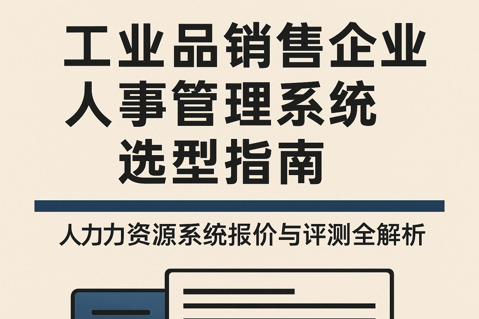 工业品销售企业人事管理系统选型指南:人力资源系统报价与评测全解析