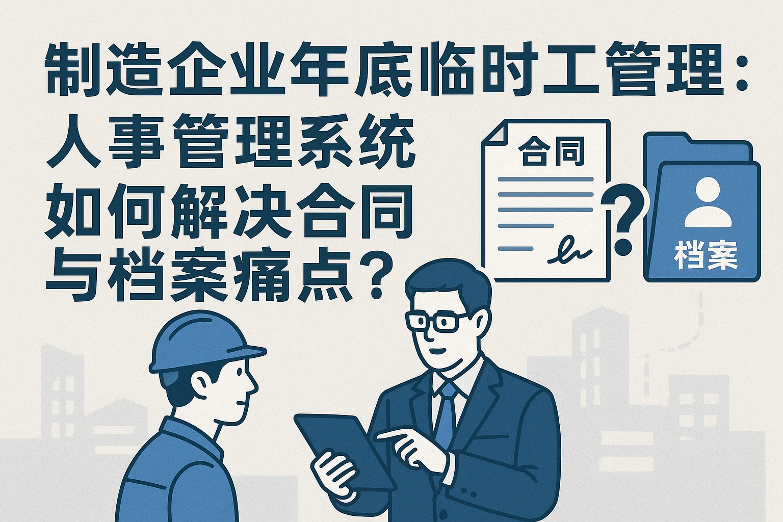 制造企业年底临时工管理：人事管理系统如何解决合同与档案痛点？