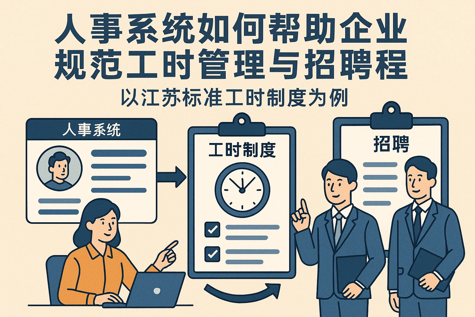 人事系统如何帮助企业规范工时管理与招聘流程：以江苏标准工时制度为例