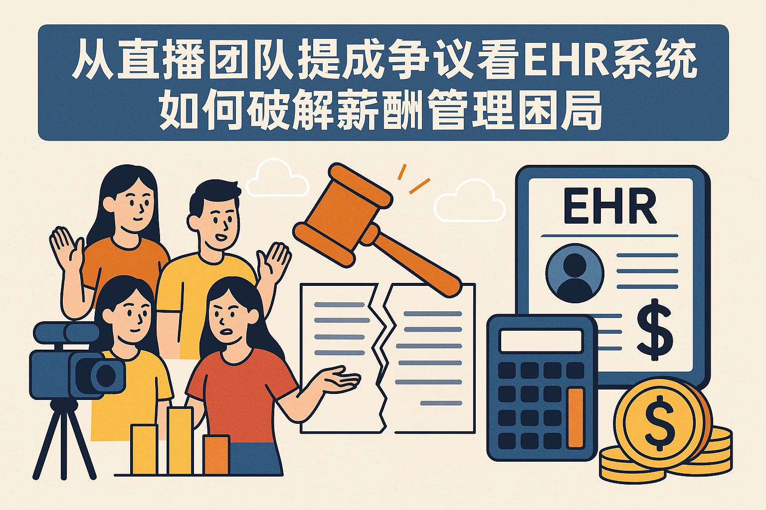 从直播团队提成争议看EHR系统如何破解薪酬管理困局