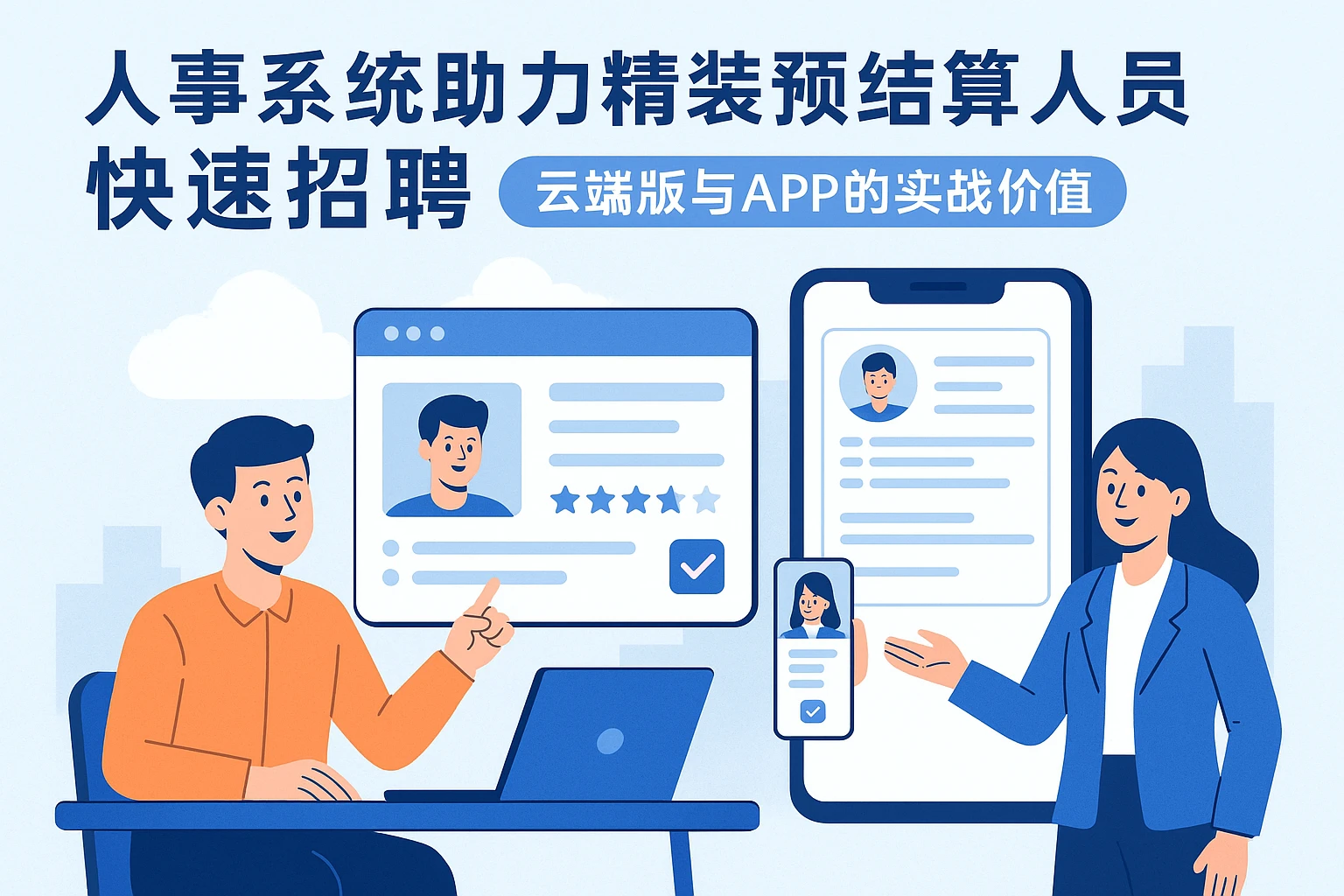 人事系统助力精装预结算人员快速招聘:云端版与APP的实战价值