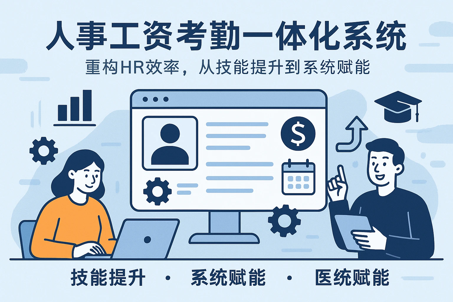 人事工资考勤一体化系统：重构HR效率，从技能提升到系统赋能
