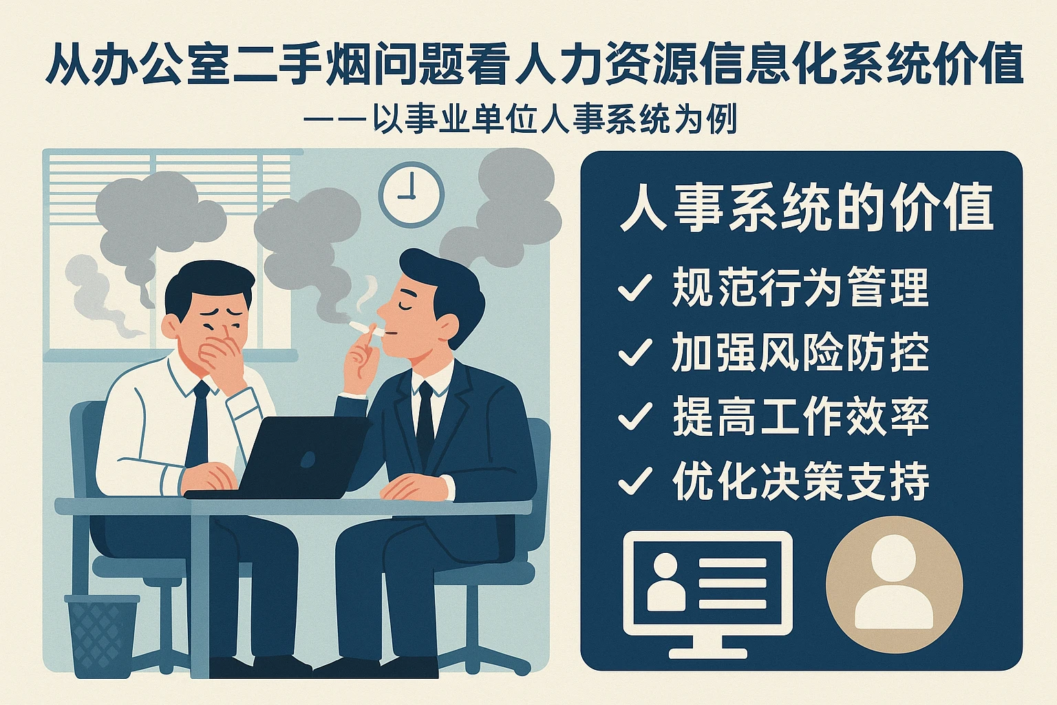 从办公室二手烟难题看人力资源信息化系统的价值——以事业单位人事系统为例