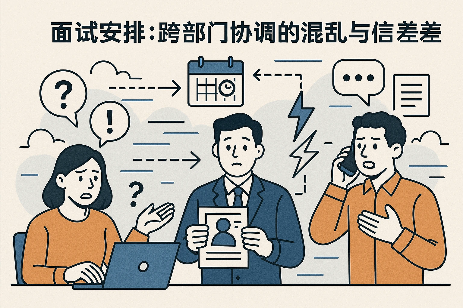 2. 面试安排：跨部门协调的混乱与信息差