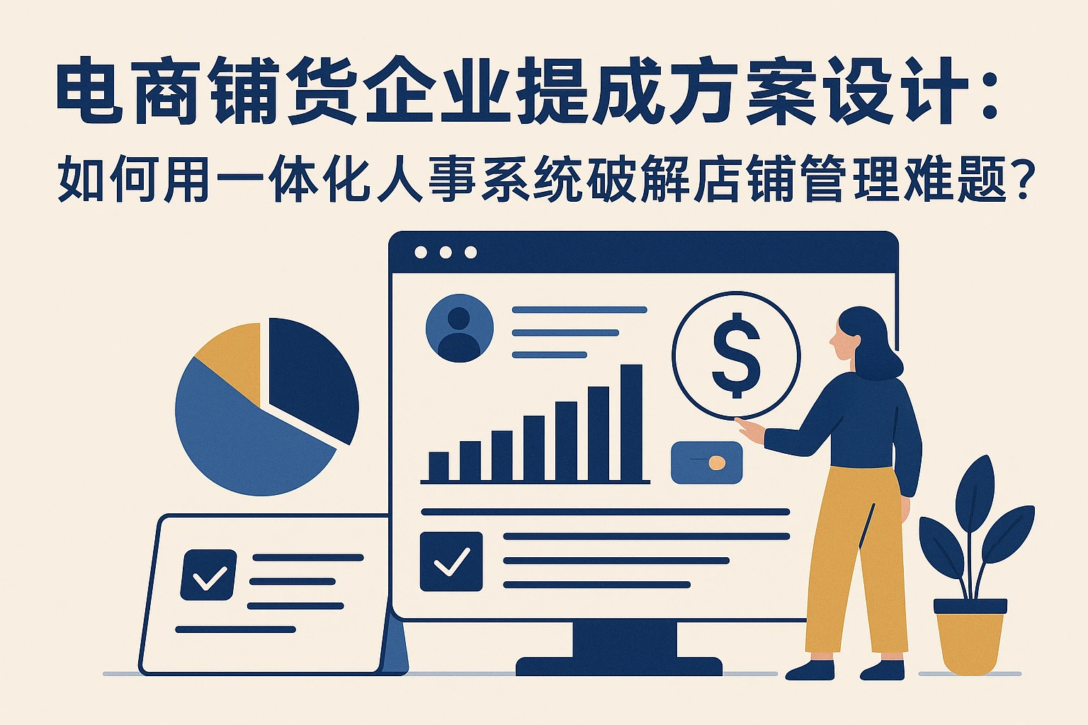 电商铺货企业提成方案设计：如何用一体化人事系统破解店铺管理难题？