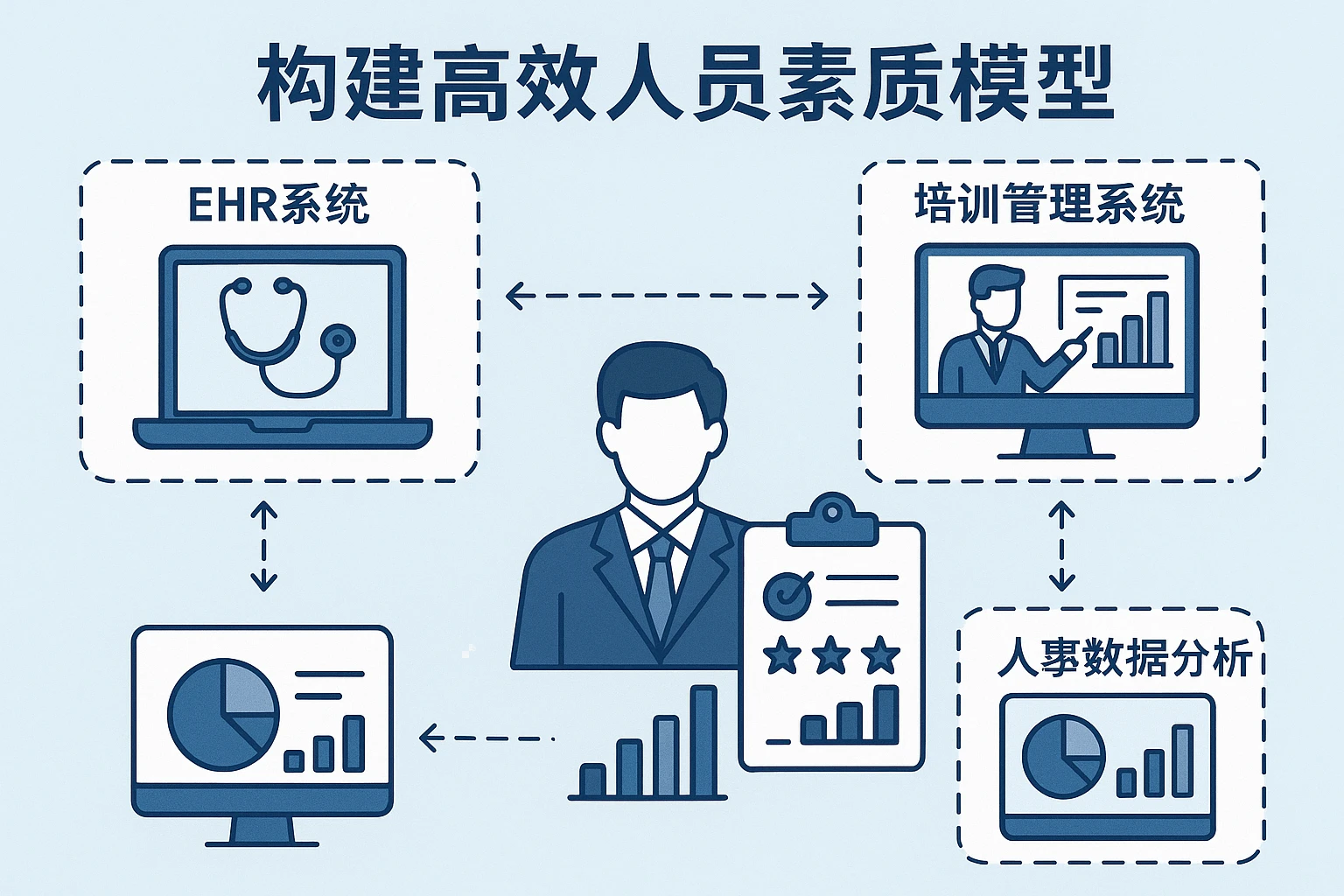 如何通过EHR系统、培训管理系统和人事数据分析系统构建高效人员素质模型