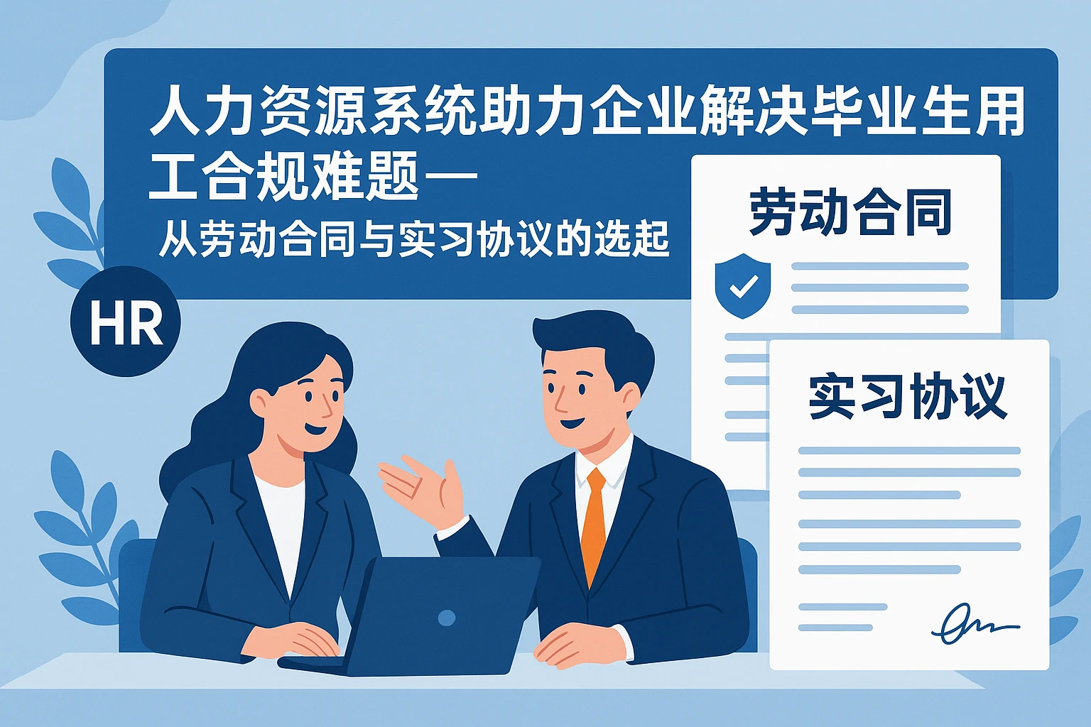 人力资源系统助力企业解决毕业生用工合规难题——从劳动合同与实习协议的选择说起