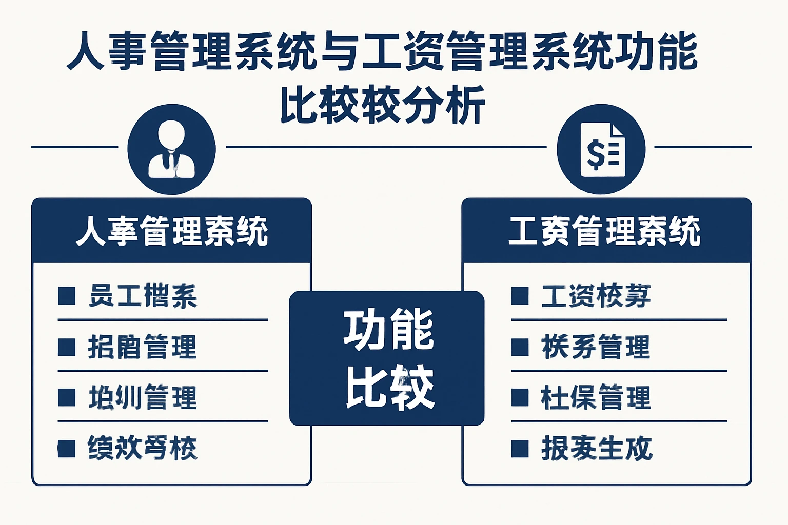 人事管理系统与工资管理系统功能比较分析