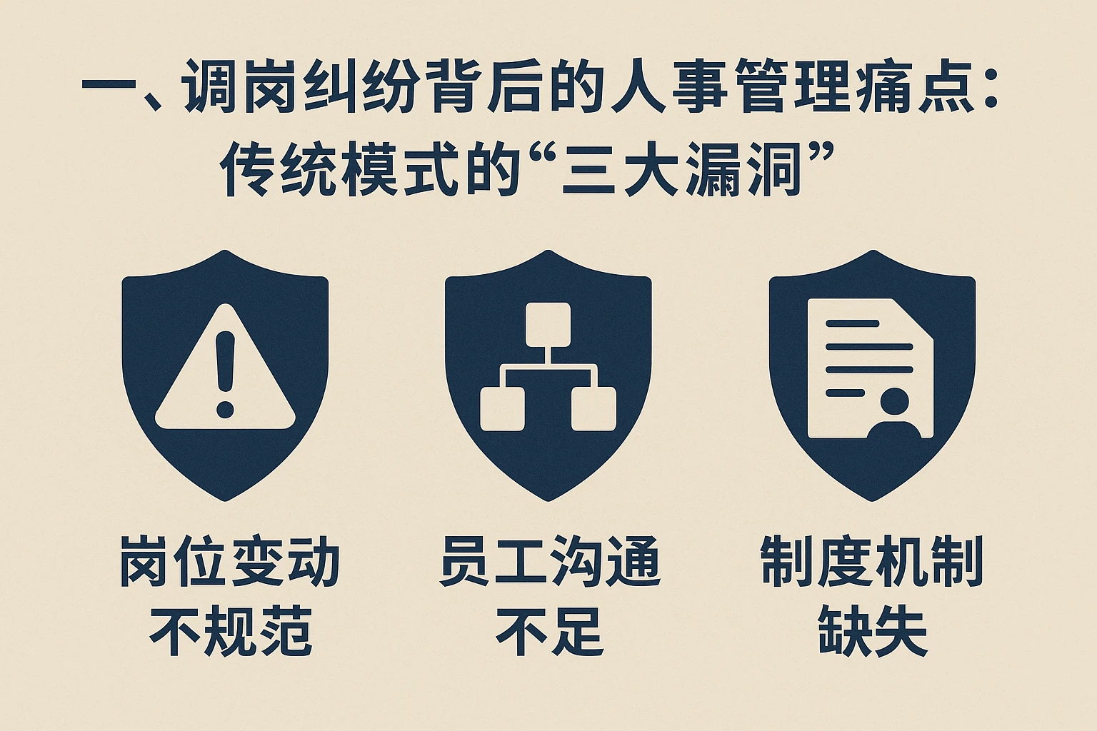 一、调岗纠纷背后的人事管理痛点：传统模式的“三大漏洞”