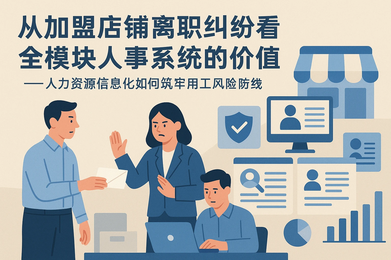 从加盟店铺离职纠纷看全模块人事系统的价值——人力资源信息化如何筑牢用工风险防线