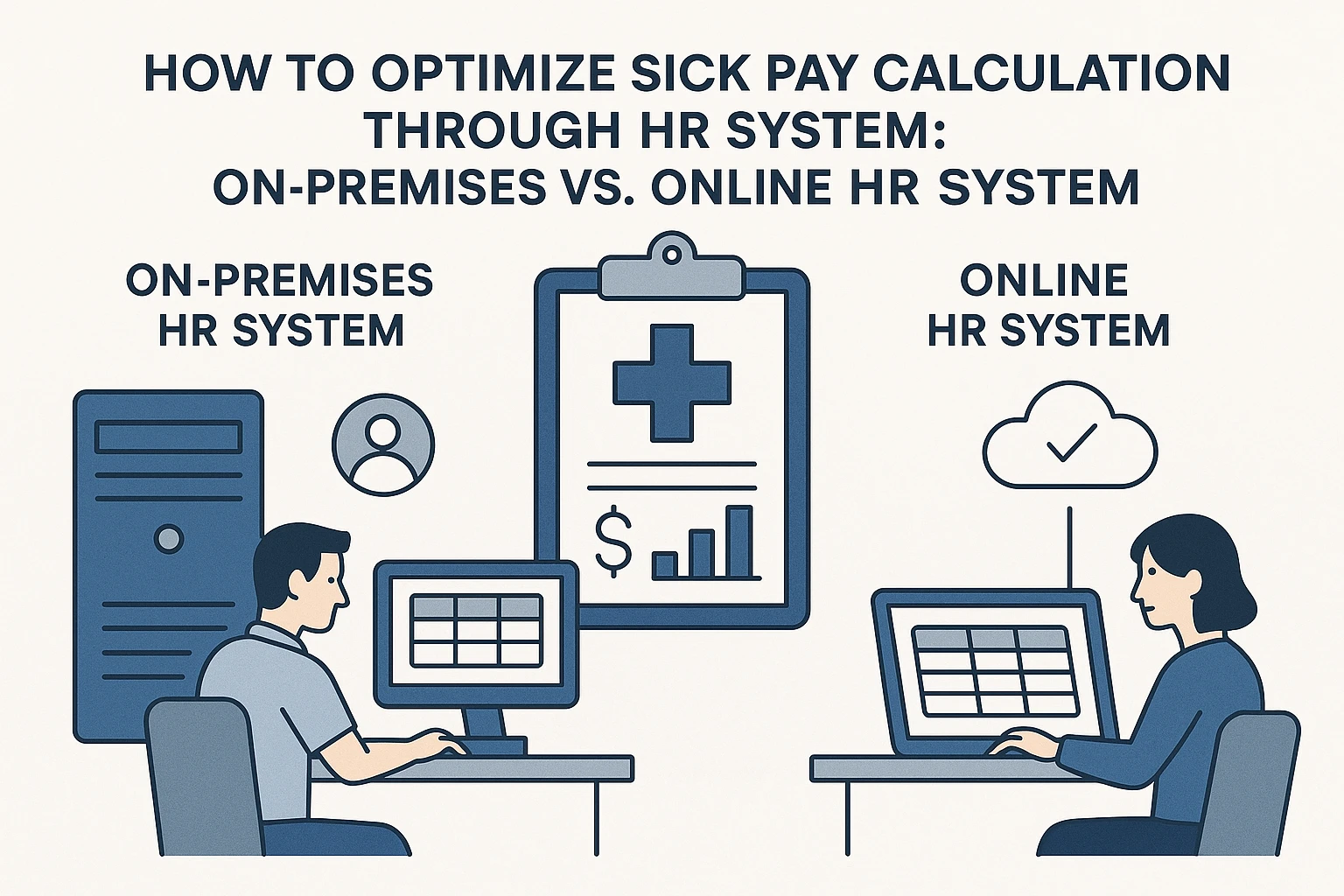 如何通过人力资源系统优化病假工资计算:本地部署与在线人事系统的对比分析