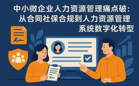 中小微企业人力资源管理痛点破解：从合同社保合规到人力资源管理系统数字化转型
