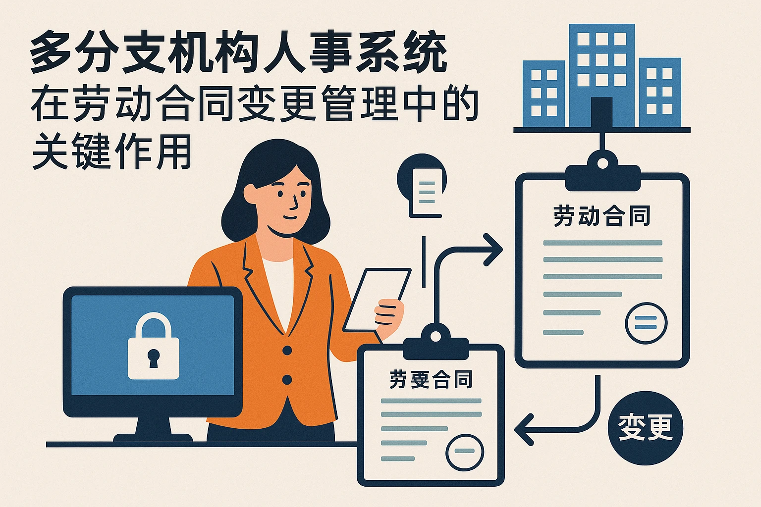 多分支机构人事系统在劳动合同变更管理中的关键作用