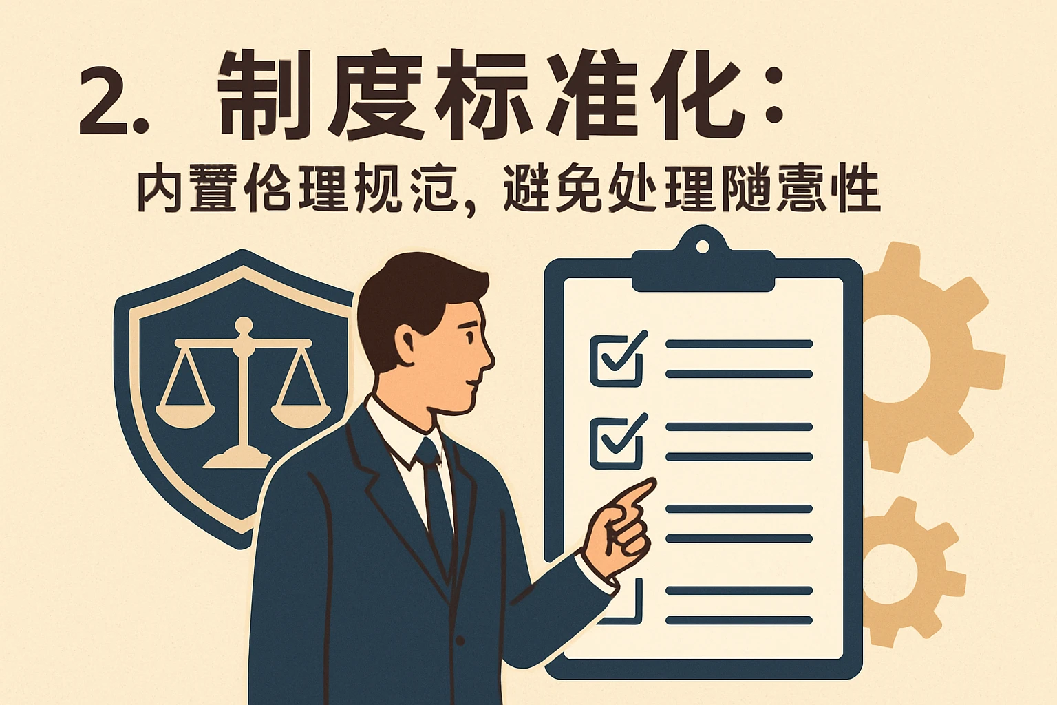 2. 制度标准化:内置伦理规范,避免处理随意性