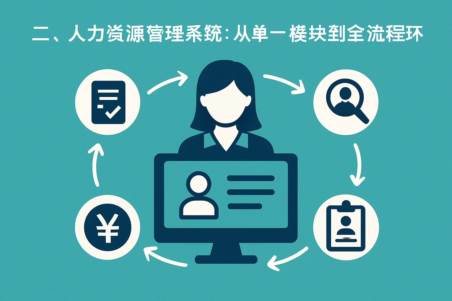 二、人力资源管理系统:从单一模块到全流程闭环