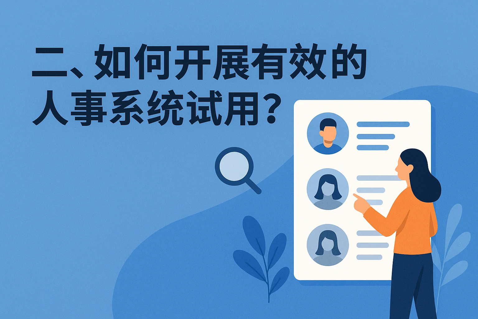 二、如何开展有效的人事系统试用？