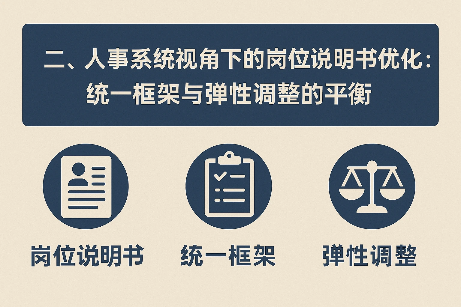 二、人事系统视角下的岗位说明书优化：统一框架与弹性调整的平衡