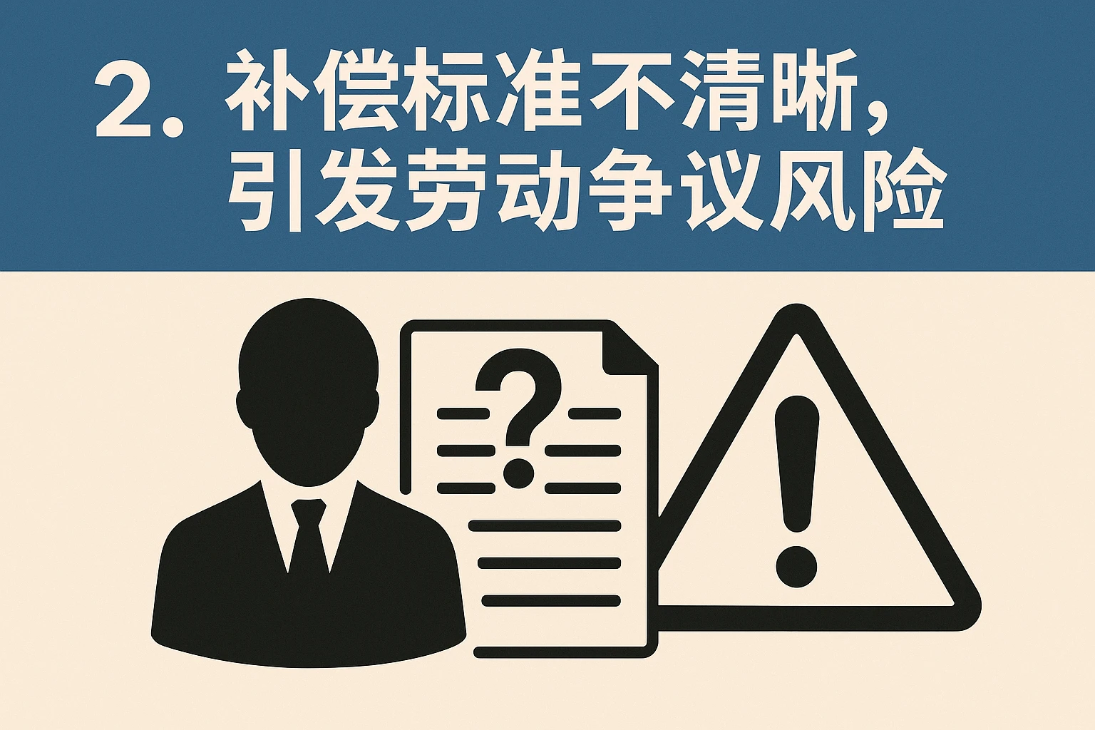 2. 补偿标准不清晰，引发劳动争议风险