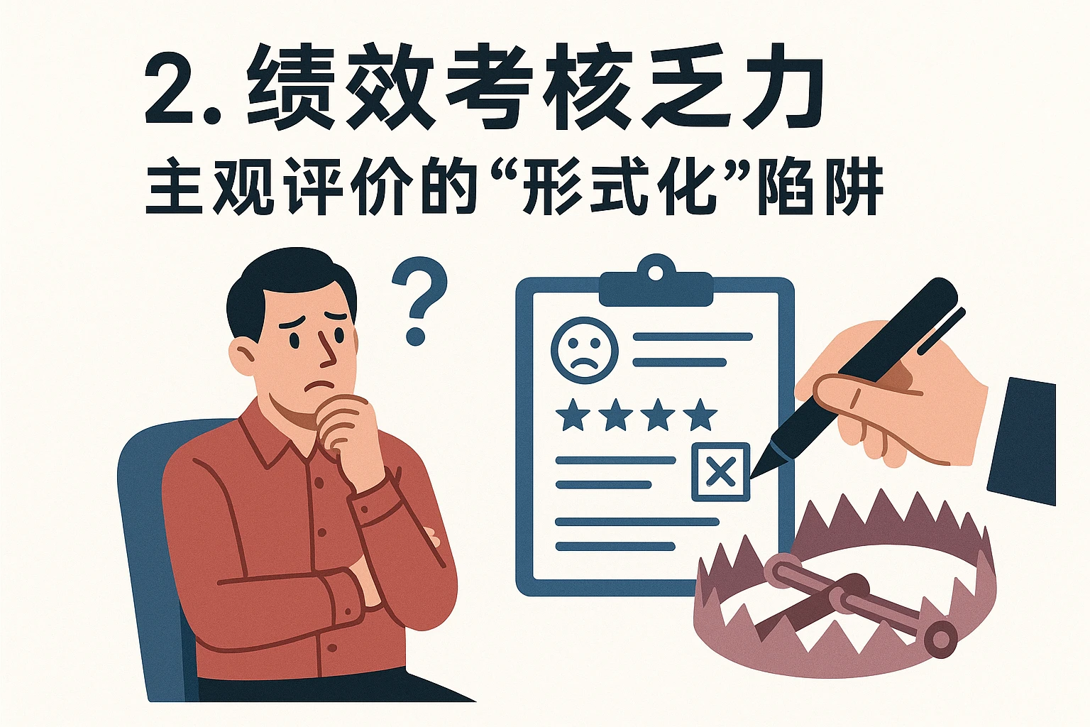 2. 绩效考核乏力：主观评价的“形式化”陷阱