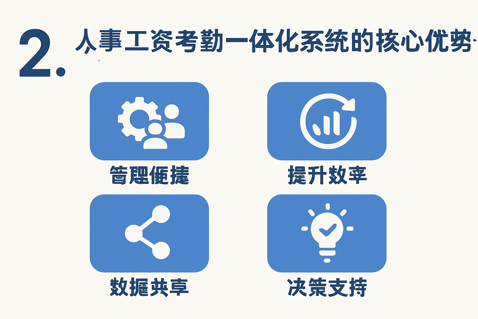 二、人事工资考勤一体化系统的核心优势