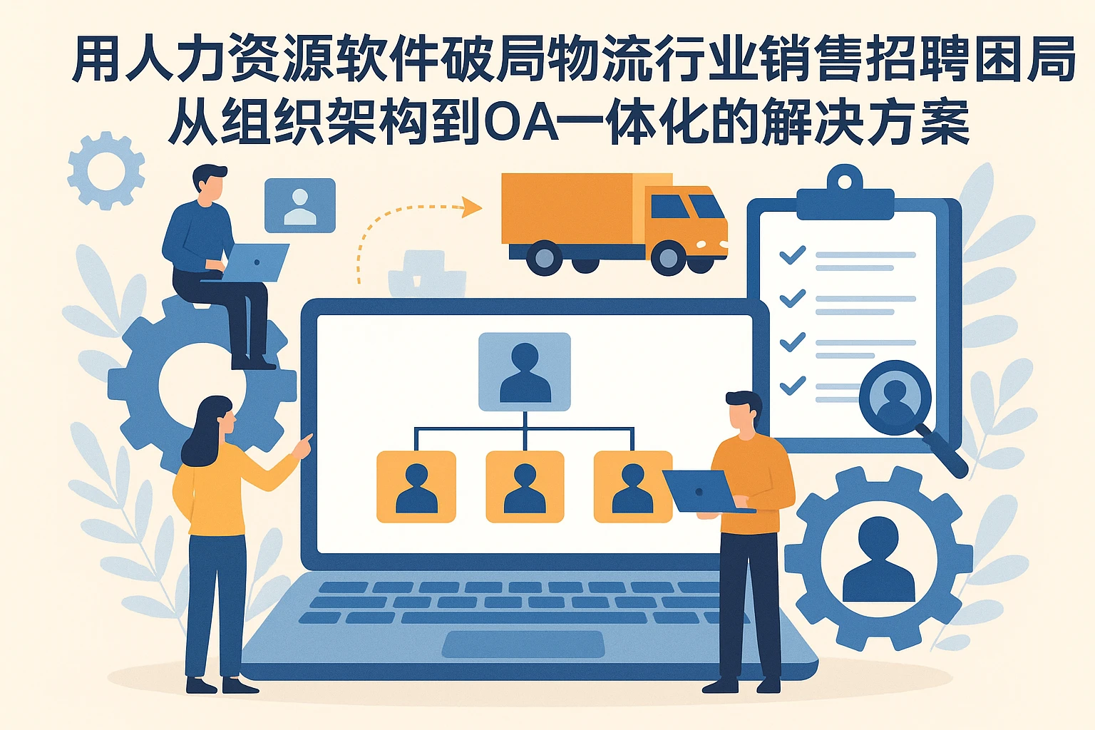 用人力资源软件破局物流行业销售招聘困局：从组织架构到OA一体化的解决方案