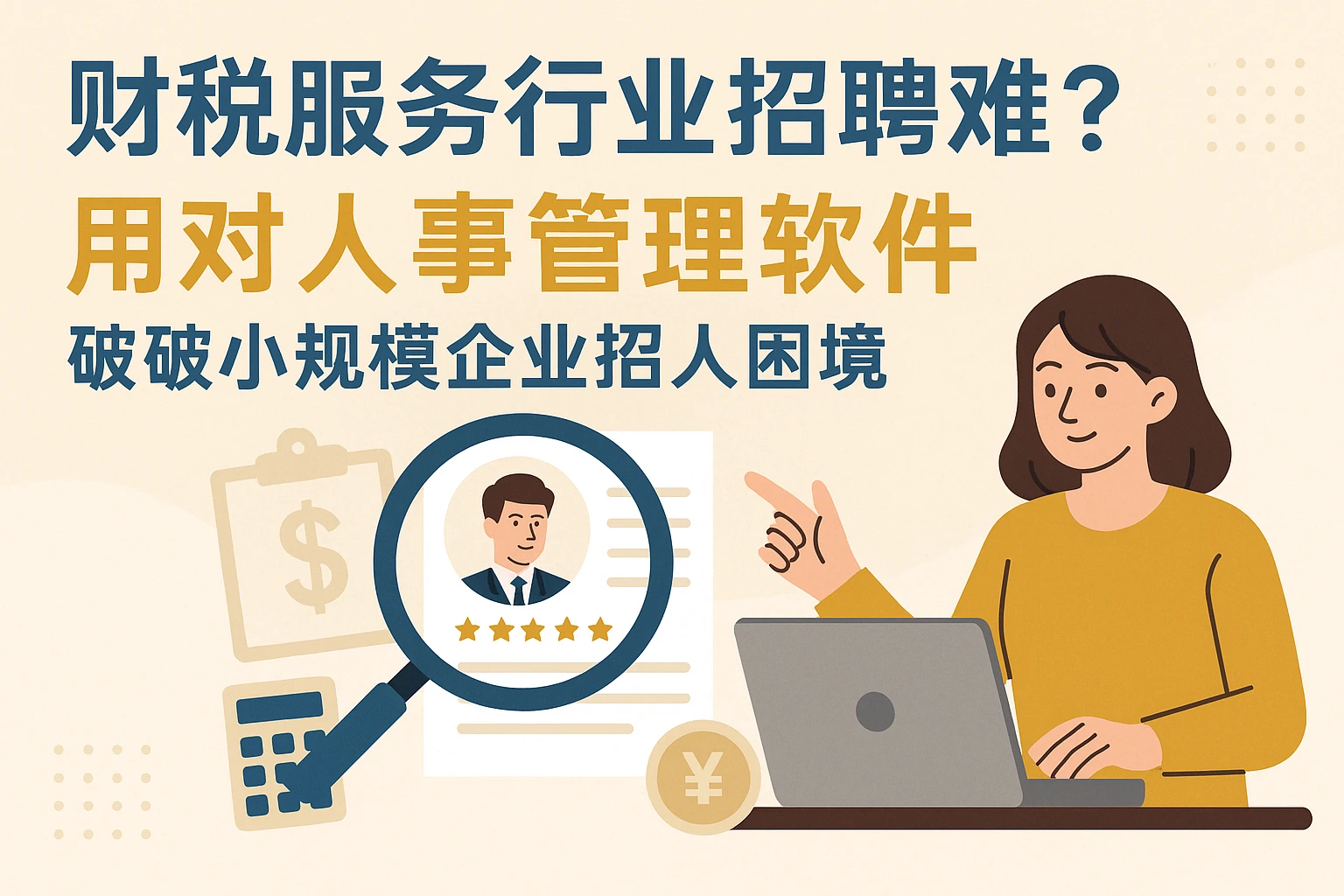 财税服务行业招聘难？用对人事管理软件，破解小规模企业招人困境