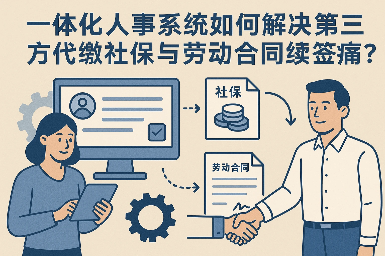 一体化人事系统如何解决第三方代缴社保与劳动合同续签痛点?