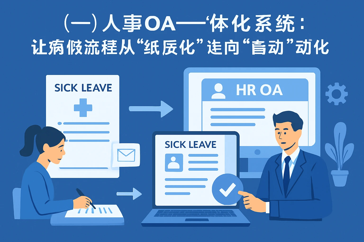 （一）人事OA一体化系统：让病假流程从“纸质化”走向“自动化”