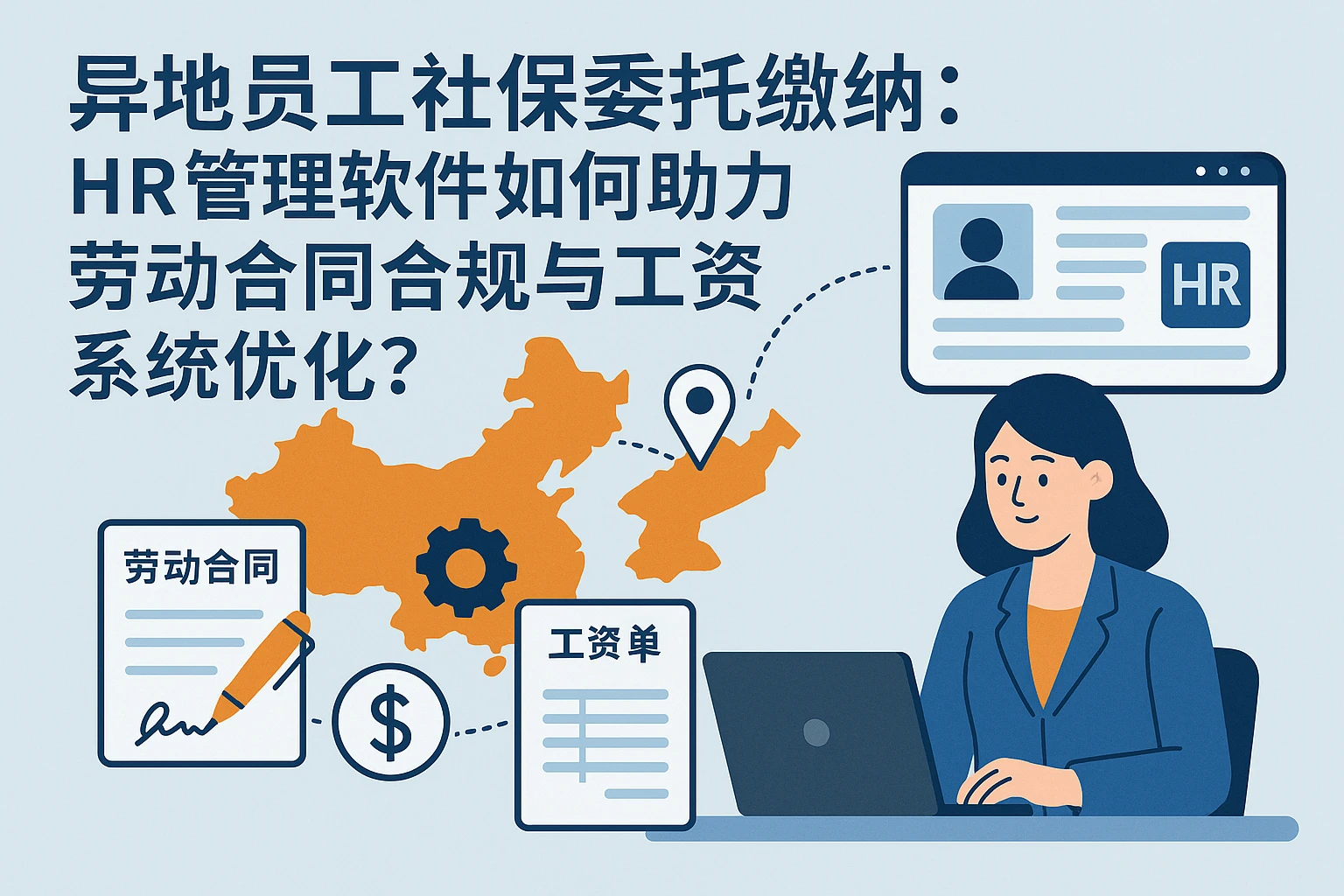 异地员工社保委托缴纳:HR管理软件如何助力劳动合同合规与工资系统优化?