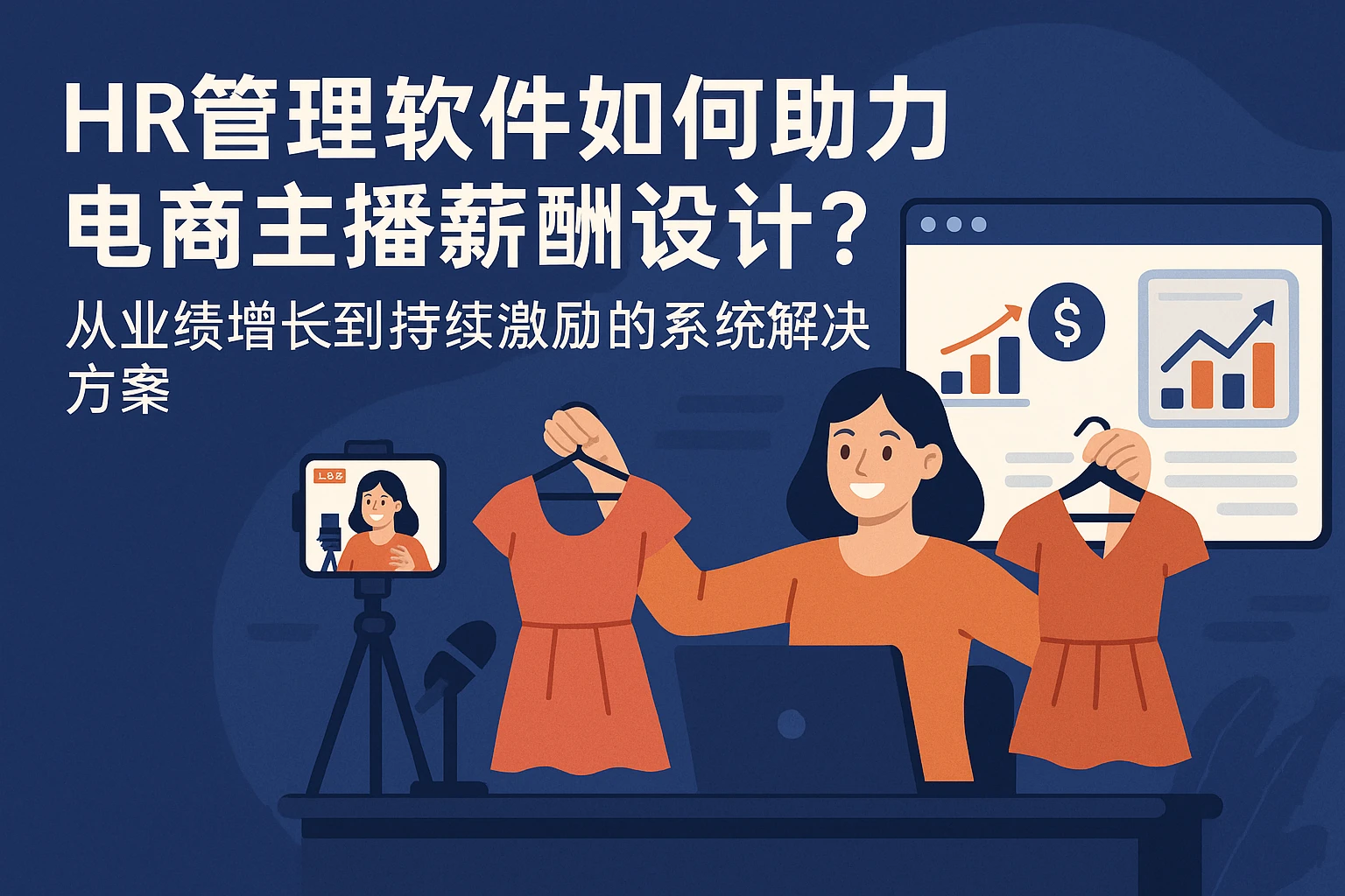 HR管理软件如何助力电商主播薪酬设计？从业绩增长到持续激励的系统解决方案