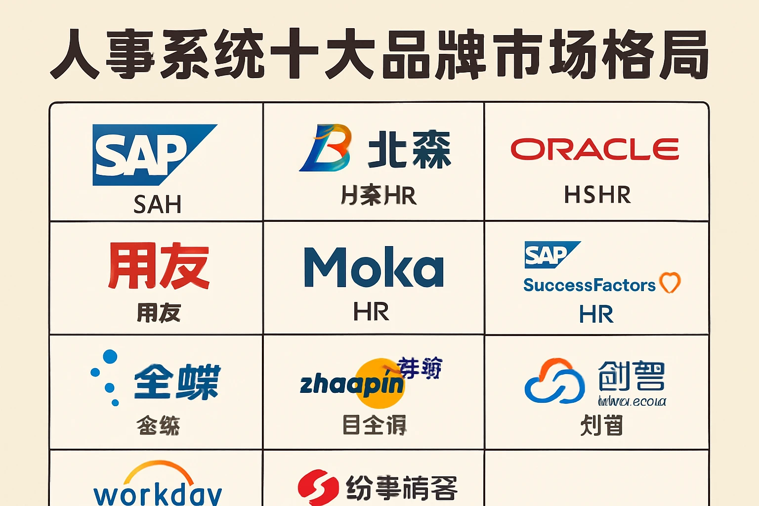 人事系统十大品牌的市场格局