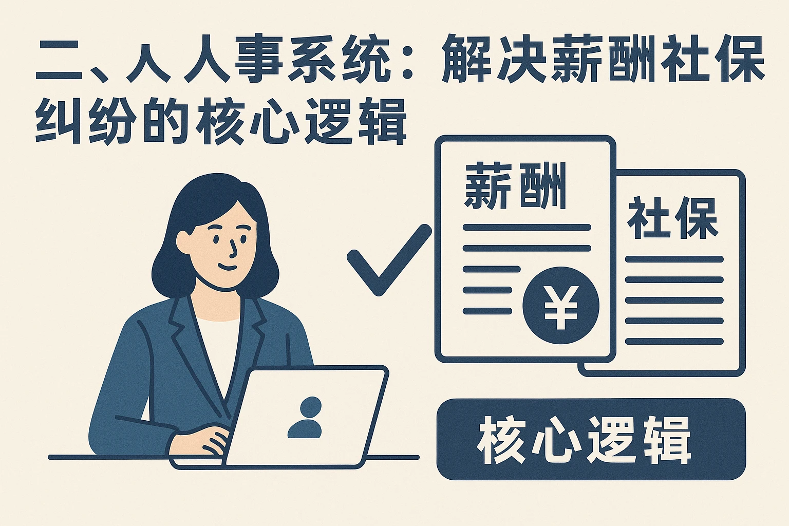 二、人事系统：解决薪酬社保纠纷的核心逻辑
