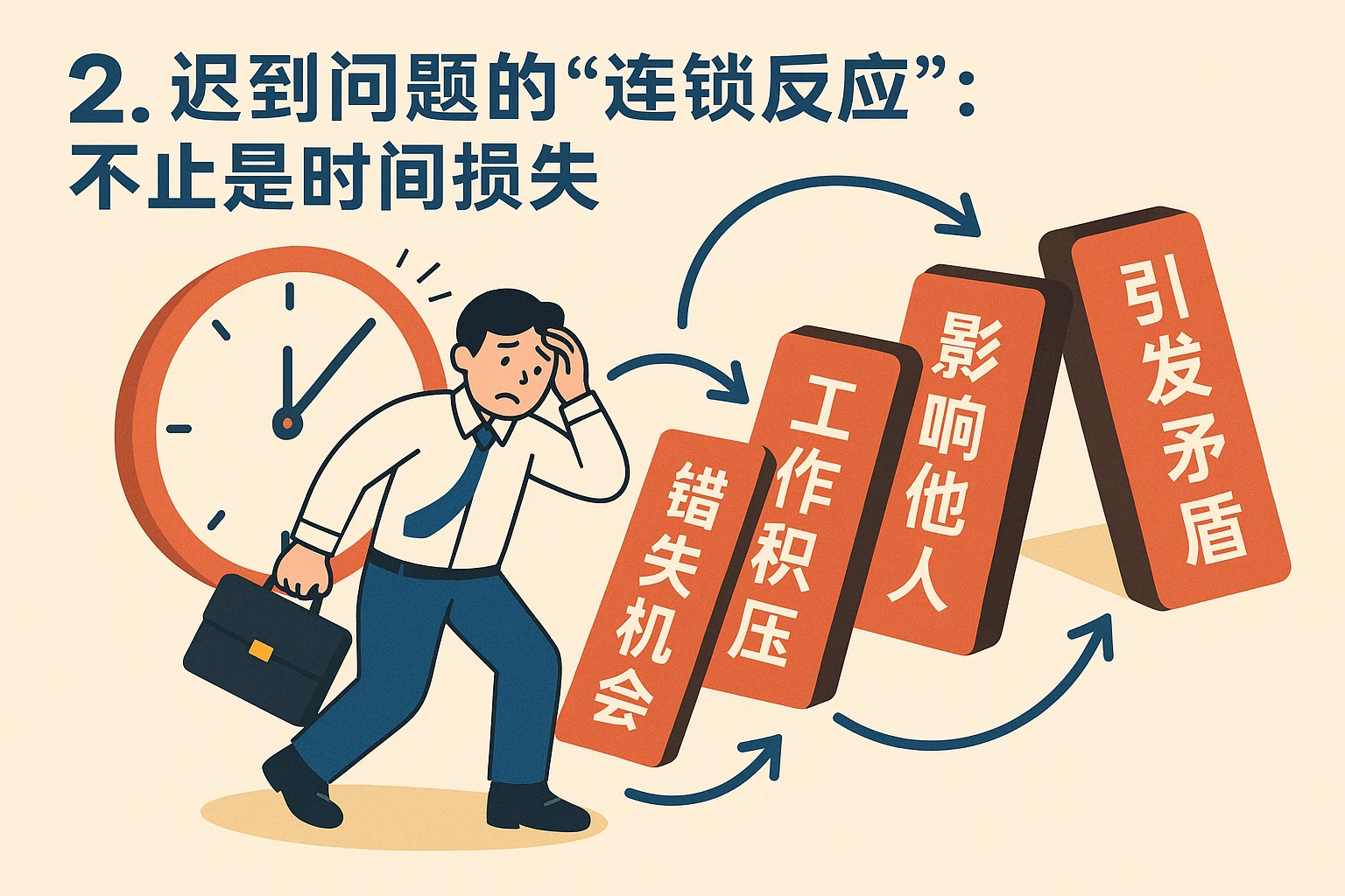 2. 迟到问题的“连锁反应”：不止是时间损失