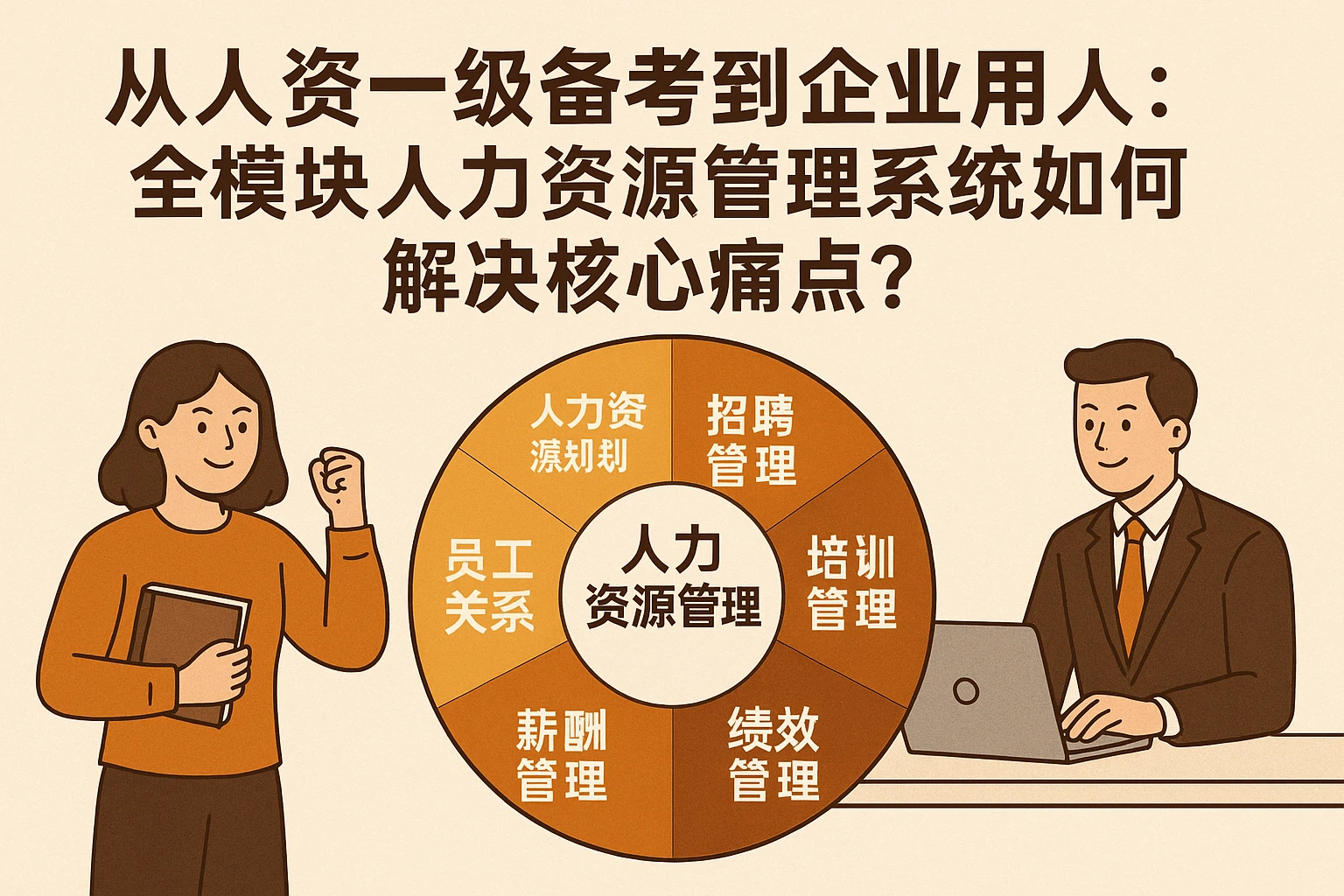 从人资一级备考到企业用人：全模块人力资源管理系统如何解决核心痛点？