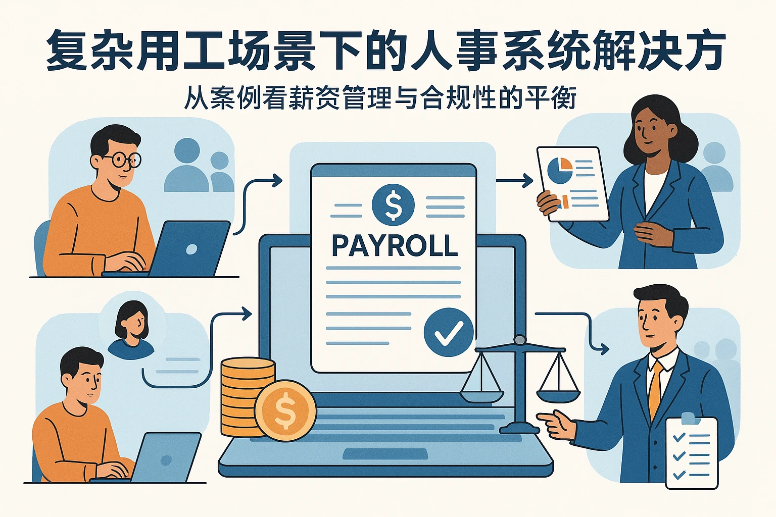 复杂用工场景下的人事系统解决方案：从案例看薪资管理与合规性的平衡
