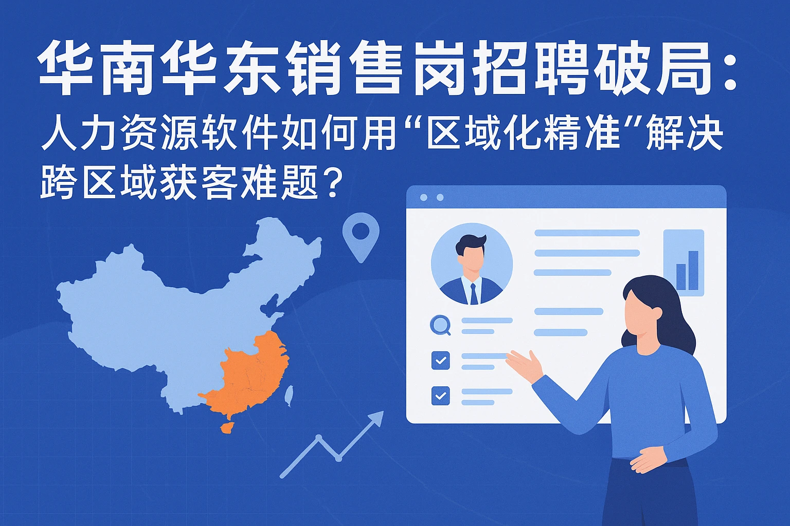 华南华东销售岗招聘破局:人力资源软件如何用“区域化精准”解决跨区域获客难题?
