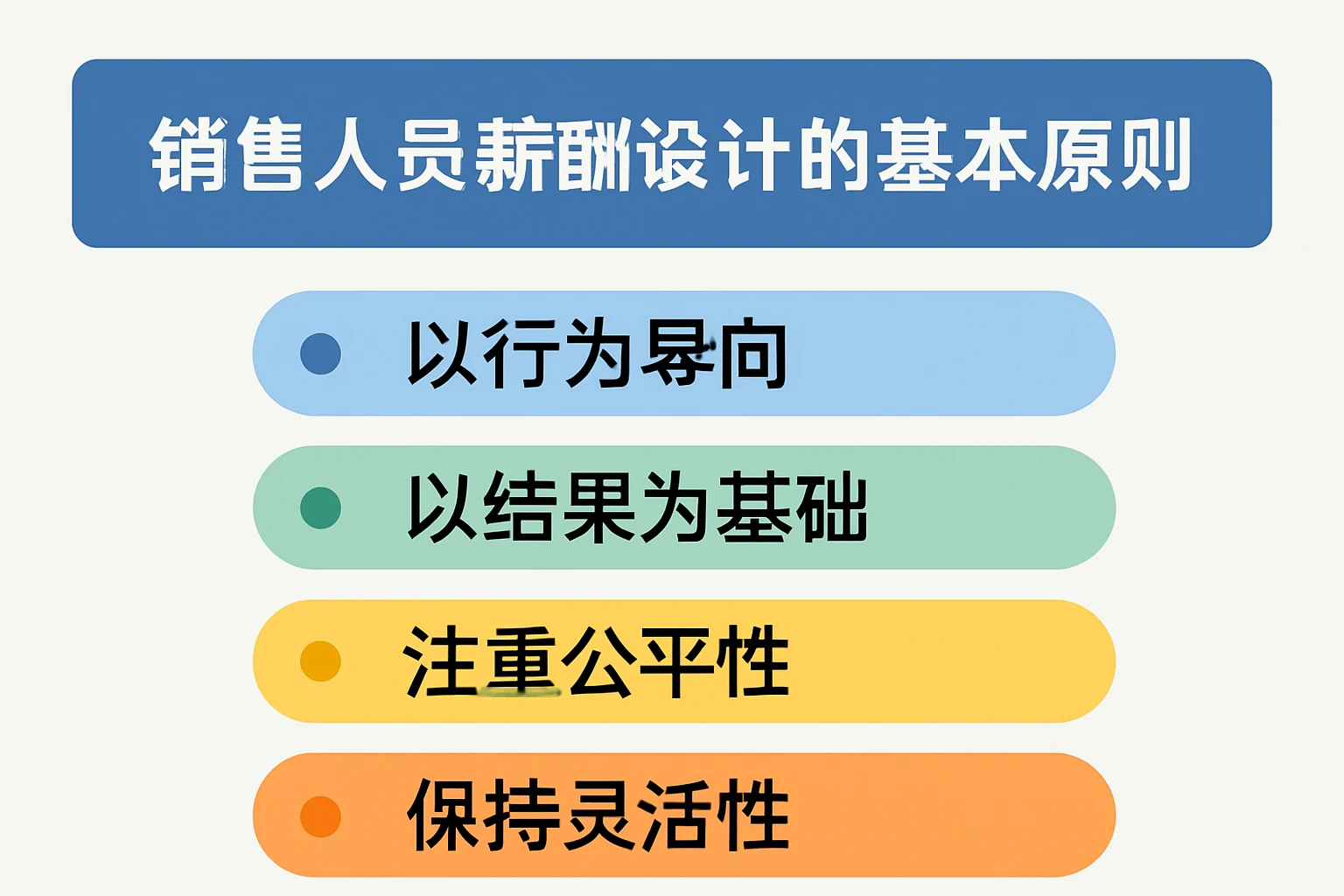销售人员薪酬设计的基本原则