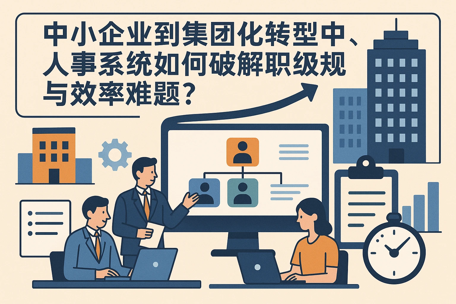 中小企业到集团化转型中，人事系统如何破解职级规划与效率难题？