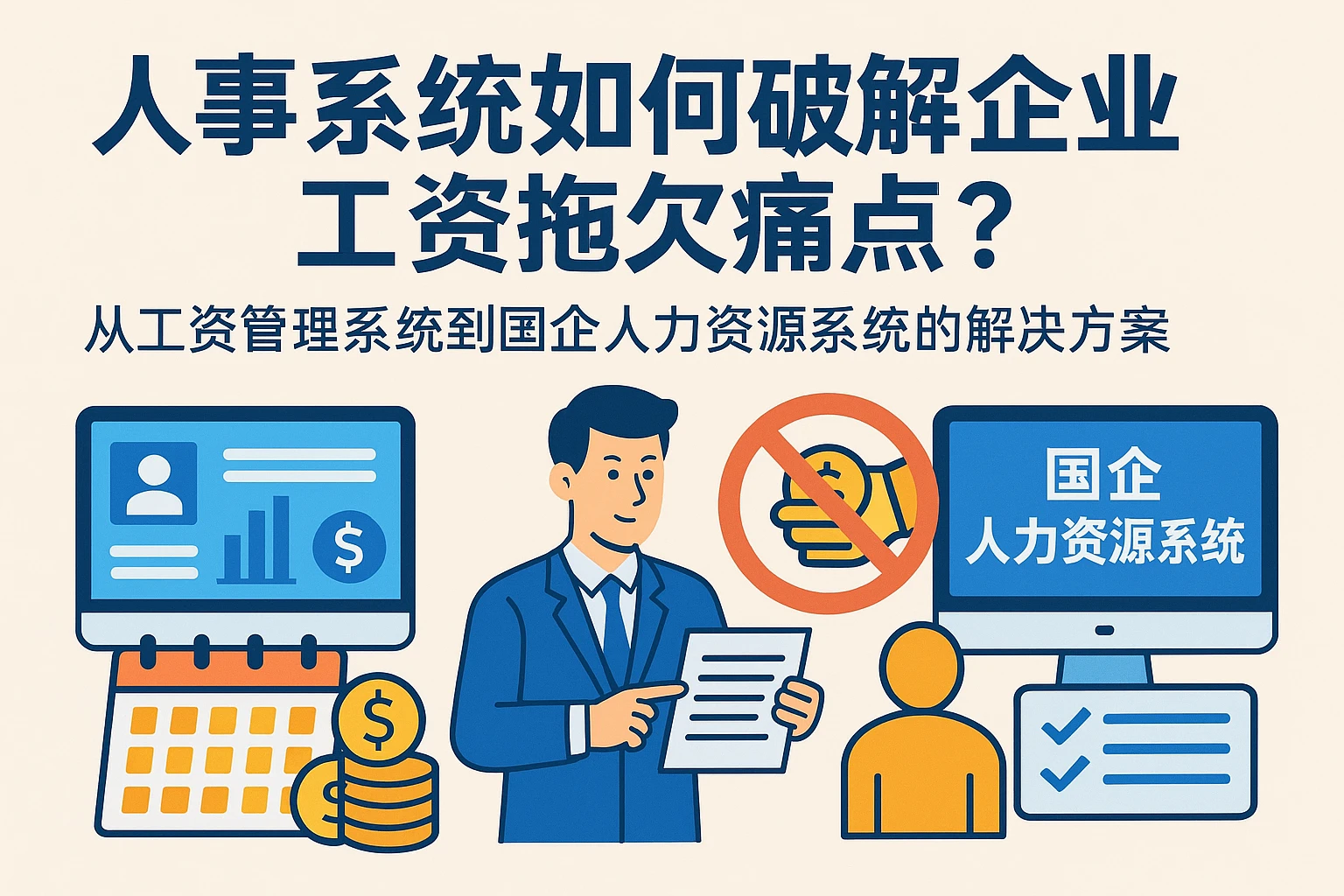 人事系统如何破解企业工资拖欠痛点？从工资管理系统到国企人力资源系统的解决方案