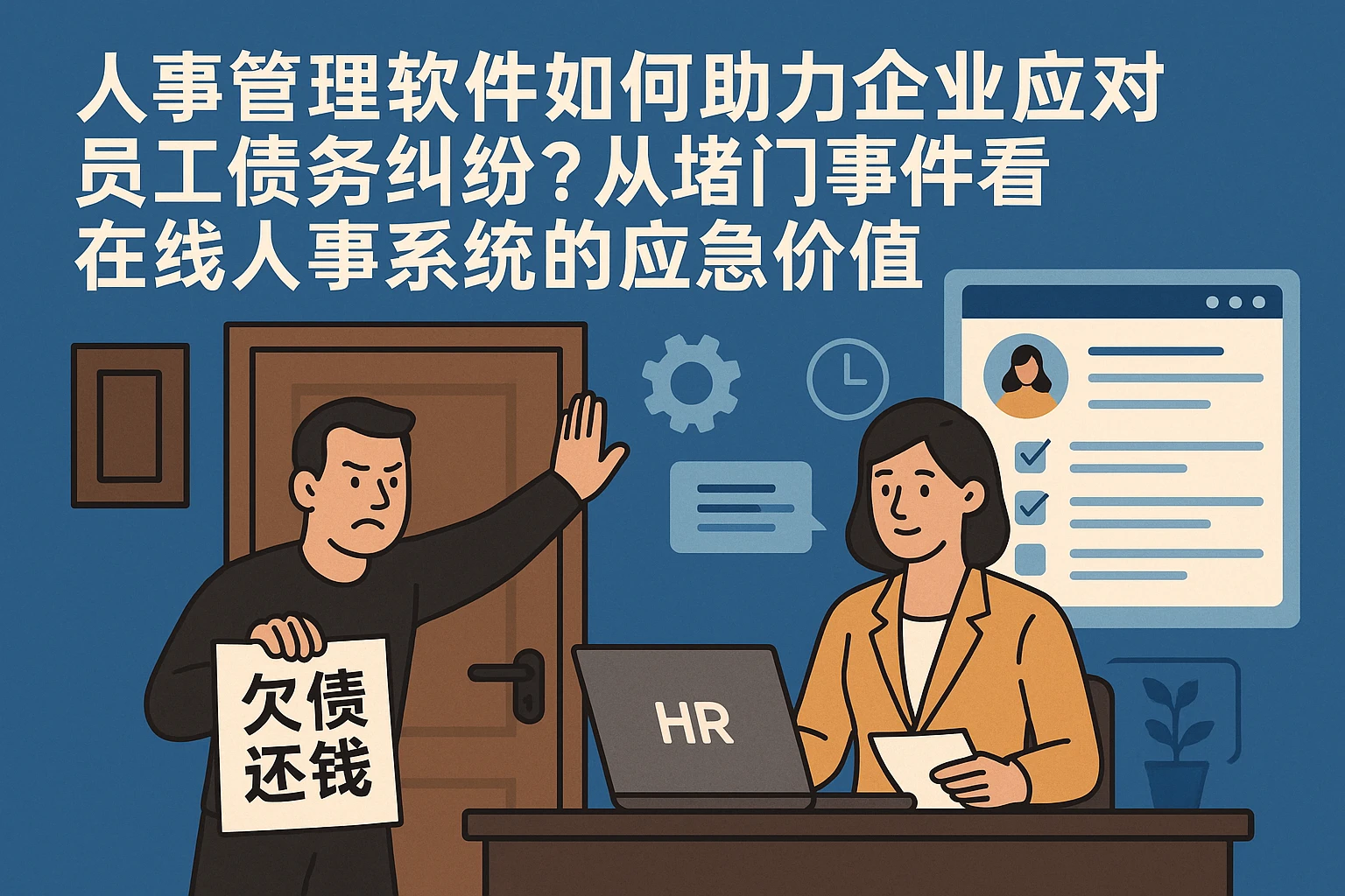 人事管理软件如何助力企业应对员工债务纠纷？从堵门事件看在线人事系统的应急价值