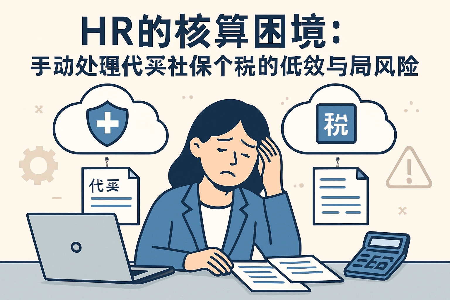 1.2 HR的核算困境：手动处理代买社保个税的低效与风险