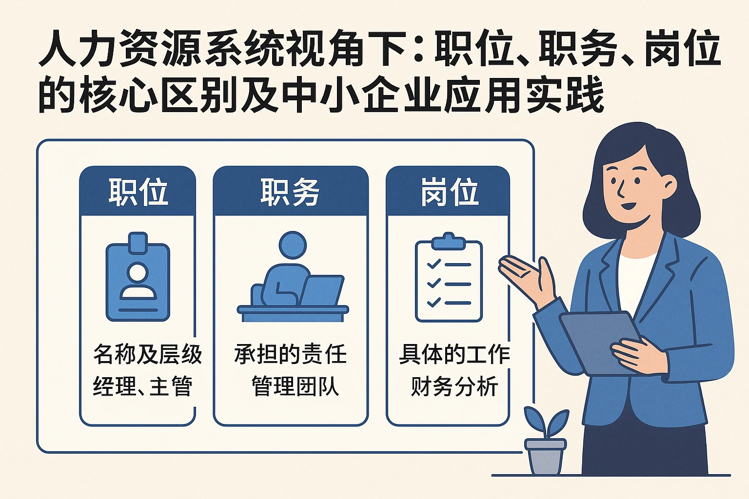 人力资源系统视角下：职位、职务、岗位的核心区别及中小企业应用实践