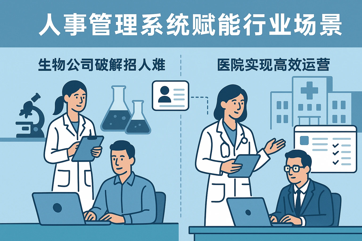 人事管理系统赋能行业场景：生物公司破解招人难，医院实现高效运营